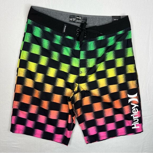 Hurley and Quiksilver Boys’ Board Shorts Size 14 Lot Of 2 - Picture 2 of 7